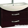 Акватон Тумба Ария 80 М с умывальником Смайл 80 (коричневый)
