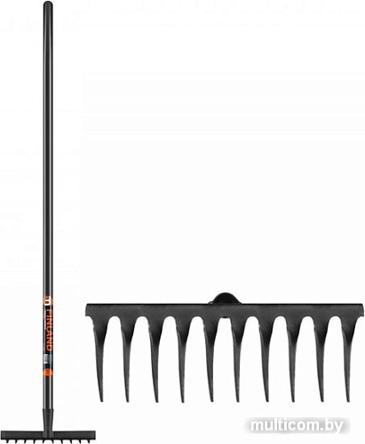 Грабли зубчатые Finland C черным черенком 14 зубьев 1705-Ч