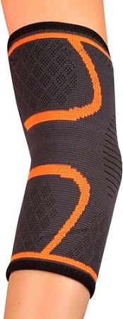 Суппорт локтя Indigo IN206 (черный/оранжевый, M)