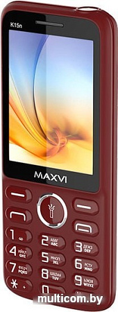 Мобильный телефон Maxvi K15n (винный красный)