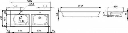 Умывальник AM.PM Spirit 2.0 M70AWCD1202WG