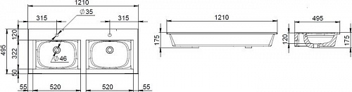 Умывальник AM.PM Spirit 2.0 M70AWCD1202WG