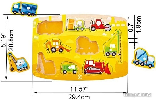 Мозаика/пазл Hape Строительная техника E1407