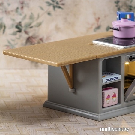 Мебель для кукольного домика Lundby Кухонный остров и холодильник 60201800