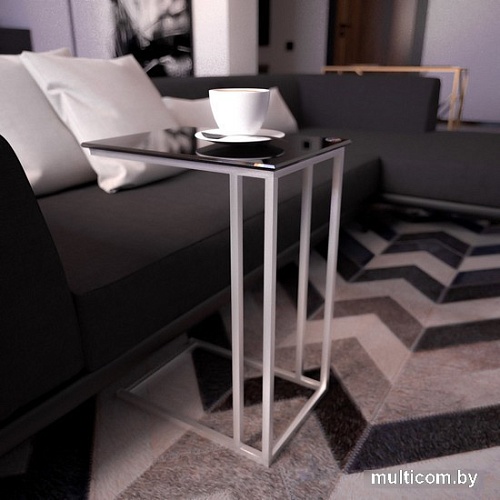 Приставной столик RasGar Престиж РСГР.001.000-0002 (черный/белый)