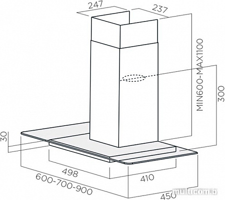 Кухонная вытяжка Elica Flat Glass Plus IX/A/90 [PRF0097368]