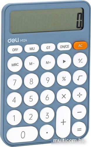 Калькулятор Deli M124 (синий)