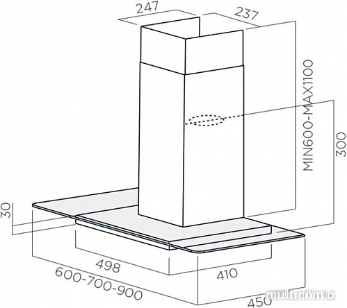 Кухонная вытяжка Elica Flat Glass Plus IX/A/90 [PRF0097368]
