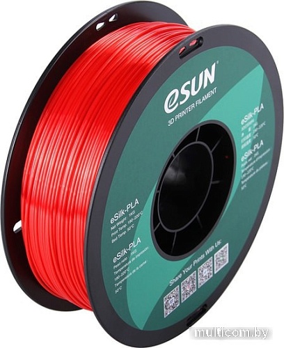 eSUN eSilk PLA 1.75 мм 1000 г (красный)