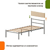 Кровать Домаклево Лофт Компакт 80x190 (серый/бежевый велюровый чехол)