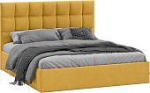 Кровать Трия Эмбер универсальный тип 1 с ПМ и заглушиной 160x200 (Wellmart Yellow)
