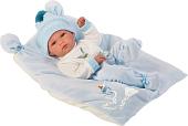 Пупс Llorens С голубой подушкой 63555