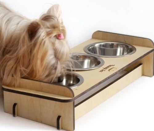 Миски на подставке Чешир Обжора 3 миски 200 мл (бежевый)