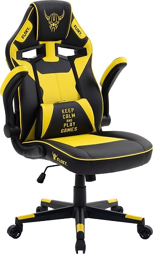 Игровое (геймерское) кресло FLOKY Asgard Yellow-Black (желтый/черный)