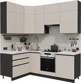 Готовая кухня ВерсоМебель Эко Премиум 1.4x2.2 левая (кашемир/ст. мрамор лацио)