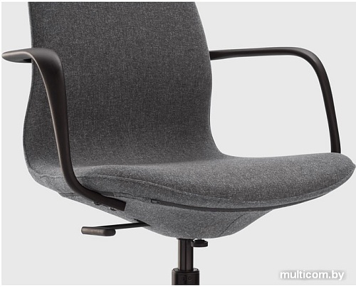 Кресло Ikea Лонгфьелль рабочий с подлокот. (гуннаред темно-серый) 192.098.15