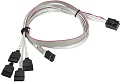 Supermicro MiniSAS - 4 SATA CBL-SAST-0616 (0.5 м, белый)