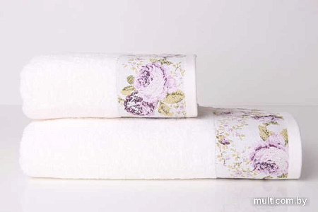 Полотенце Arya Desima 70x140 (белый/лиловый)