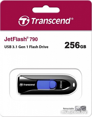 USB Flash Transcend JetFlash 790 256GB (черный)