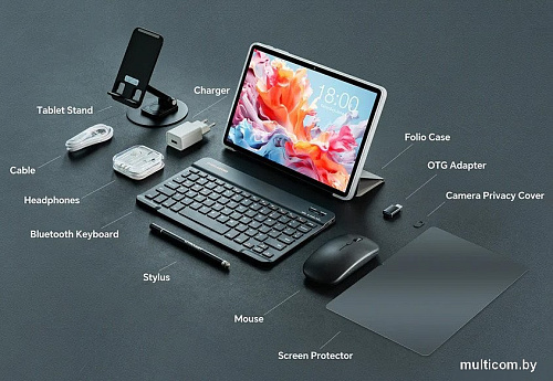 Планшет Teclast P30T 4GB/128GB (с аксессуарами, серый)