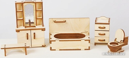 Мебель для кукольного домика Большой слон Ванная М-004