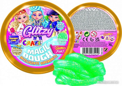 Тесто для лепки Craze Magic Dough Попрыгунчик Блеск Популярность 35450.E (темно-зеленый)