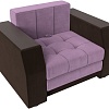 Кресло-кровать Лига диванов Атлантида 113868 (микровельвет, сиреневый/коричневый)