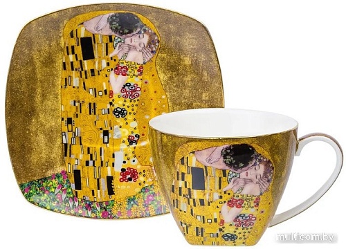 Чашка с блюдцем Elan Gallery Поцелуй 420364