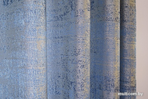 Комплект штор Decoretto Гранж ГСС-K5 2.25x2.6 м (синий/серый, 2 шт)