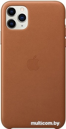 Чехол Apple Leather Case для iPhone 11 Pro Max (золотисто-коричневый)