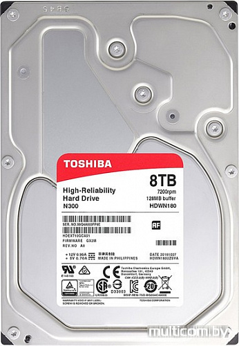 Жесткий диск Toshiba N300 8TB HDWN180UZSVA