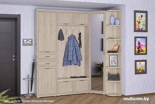 Тумба для обуви Лером Карина ТБ-1051-ГС (гикори джексон светлый)