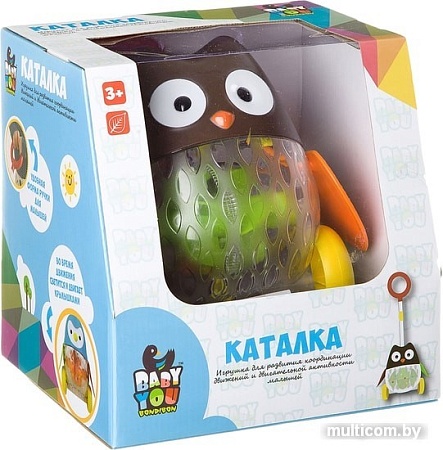 Развивающая игрушка Bondibon Baby You Сова с ручкой ВВ2381