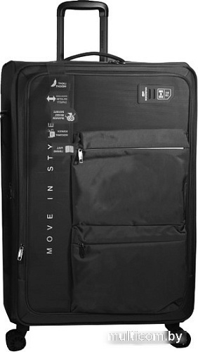 Чемодан-спиннер Mironpan 50124-2 73 см (черный)
