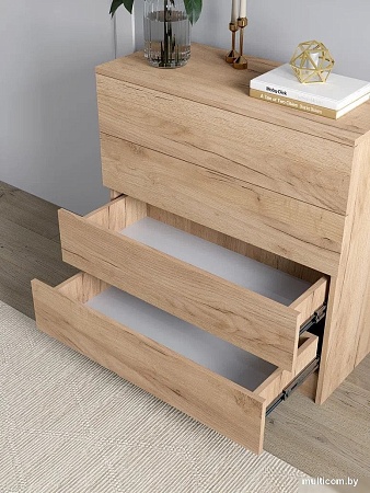 Комод Горизонт Нео 760 4 ящика (дуб золотой крафт)