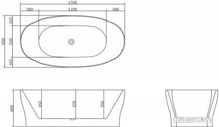 Ванна BelBagno BB403 170x85