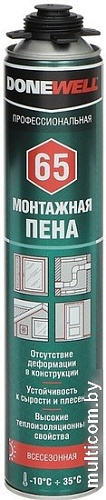 Монтажная пена Donewell 65 DPP10U65 Профессиональная всесезонная (1 л)