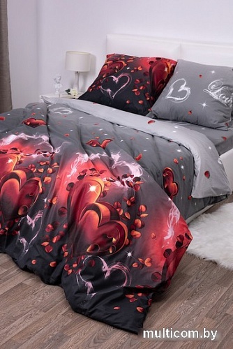 Постельное белье Миланика Пламя 1.5сп (поплин)