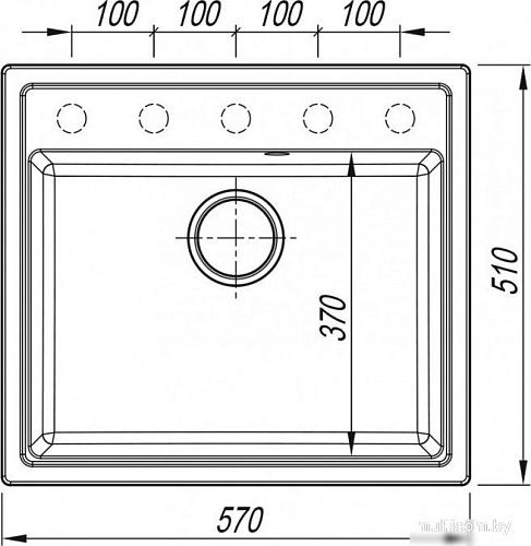 Кухонная мойка ARFEKA Dalago 57 (белый)