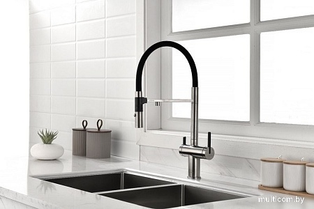 Смеситель Paulmark Gravity Gr213888-BS (стальной/нержавеющая сталь)