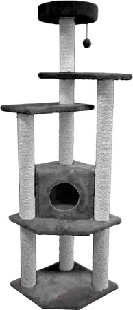 Когтеточка Cat House Торнадо 1.8 (сизаль серый)