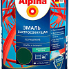 Эмаль Alpina Быстросохнущая по ржавчине 0.75 л (RAL6005, зеленый)