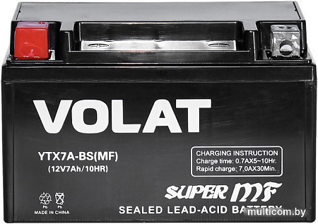 Мотоциклетный аккумулятор VOLAT YTX7A-BS (7 А·ч)