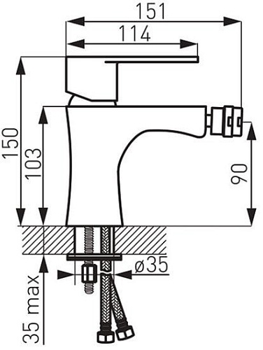 Смеситель Ferro Algeo Black BAG6BL