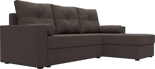 Угловой диван Лига диванов Верона Лайт правый 125976 (рогожка амур коричневый)