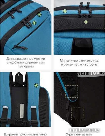 Городской рюкзак Grizzly RU-337-2 (черный/синий)