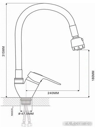 Смеситель Ekko E4105+E55