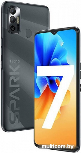 Смартфон Tecno Spark 7 4GB/64GB (черный)