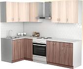 Готовая кухня S-Company Клео лайт 1.2x2.0 левая (ясень шимо темный/ясень шимо светлый)