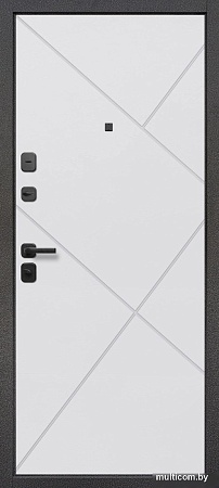 Металлическая дверь Guard 7см Серебро/белый матовый (86x205, левая)